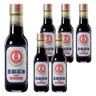 金蘭 醬油, 純釀造, 非基因改造黃豆, 295ml, 6瓶