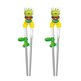 Edison 愛迪生 Pororo 學習筷組 卡龍款 ABS塑膠 矽膠 不鏽鋼304 韓國產, 2雙