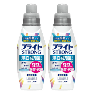 LION 獅王 STRONG 強效去污漂白劑 510ml 漂白除菌 適用於彩色衣物, 2罐