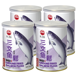 味一 三文魚鬆 罐裝外包裝 香味濃郁 成分單純, 200g, 4罐