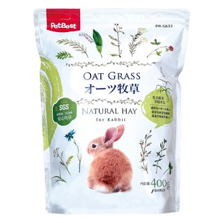 PetBest 丸辛綠切 甜燕麥草, 400g, 兔子天然乾草, 1包