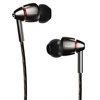1MORE 萬魔 四單元圈鐵入耳式有線耳機, 黑色, E1010
