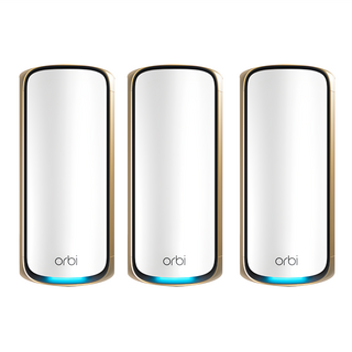 Netgear 台灣公司貨 Orbi BE27000 四頻 WiFi 7 Mesh 路由器 + 延伸衛星 2個 RBE973S, 1組