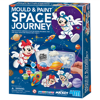 4M 迪士尼 米老鼠太空之旅石膏彩模套裝, 製作冰箱磁鐵, 1盒, Multicolor