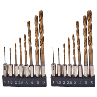 泉友 Set 8個 六角柄鍍鈦鑽尾組 SC537 HSS鑽頭420#, 2組