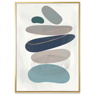 Boluo 菠蘿選畫所 掛畫 APAG3414G 悠藍寂靜I, 30 x 40cm, 金色