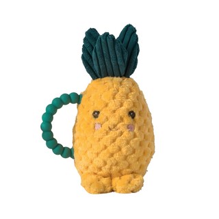 Mary Meyer 蜜兒 柔軟手搖鈴 甜蜜蜜鳳梨哥 安全柔軟布料 適合寶寶手指動作練習, 1個