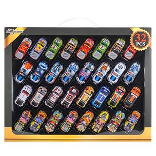 超值組超輕合金迴力小汽車組 957031, 顏色隨機, 32個