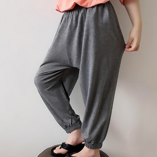 愛北鼻 莫代爾涼感防蚊褲 柔軟透氣 寬鬆舒適 有效防蚊, 140碼, 深灰色, 1件