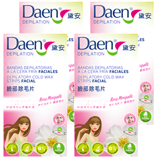 Daen 黛安 玫瑰果油臉部除毛片 快速有效 柔嫩保濕, 4盒