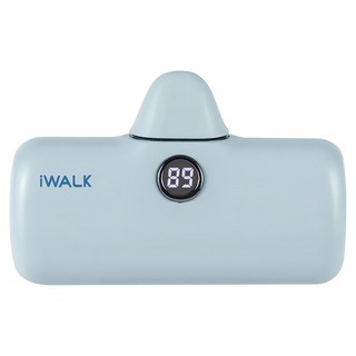 Iwalk Battery Pro 閃充口袋行動電源 4800mAh 18W 數位顯示, DBL5000PL, 寶寶藍