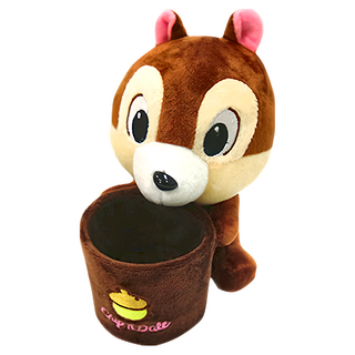 CHIP 'N' DALE 奇奇毛絨置物桶 17.5x11x12.5cm, 奇奇, 1個