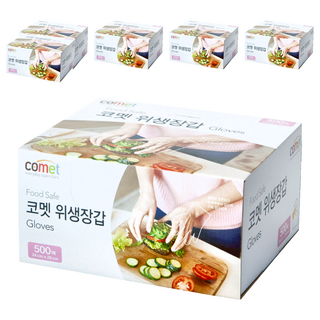 comet 加厚款衛生塑膠手套 24 x 28cm, 500個, 6盒