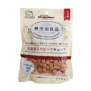 DoggyMan 多格漫 無添加良品乳酸菌牛肉塊 狗零食, 240g, 1包