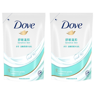 Dove 多芬 滋養柔膚沐浴露 舒敏溫和 補充包, 580g, 2包