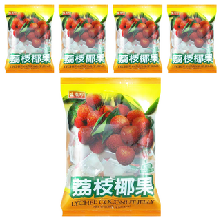 盛香珍 蒟蒻椰果 荔枝, 420g, 5袋