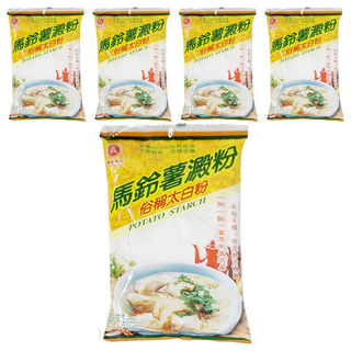 義峰食品 馬鈴薯澱粉(俗稱太白粉) 一般中西料理、菜餚、調羹、布丁、冰淇淋, 400g, 5包