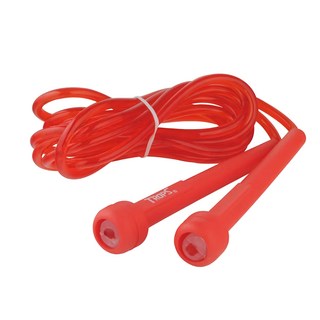 TROPS 特波士 透明實心跳繩 國小專用 繩長240cm 型號4600A, 紅色, 1條