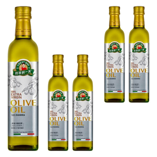 得意的一天 100%頂級初榨橄欖油, 78%單元不飽和脂肪酸, 適合煎炒煮炸, 500ml, 5瓶