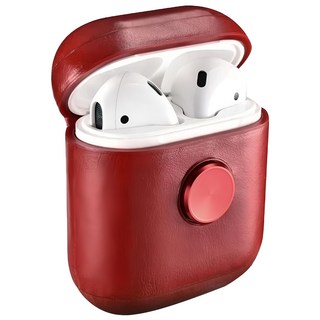 PhotoFast 銀箭資訊 AirPods 指尖陀螺 皮革保護套 威尼斯紅 適用AirPods 1/2代, 不適用, 1個