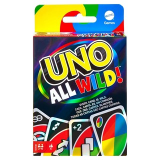 美國 UNO All Wild 全萬用卡牌遊戲卡, 1盒, 混和顏色