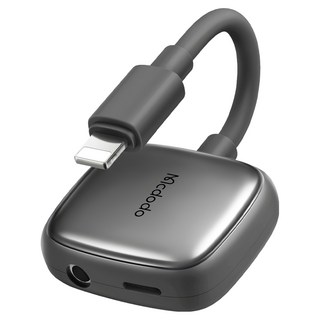 Mcdodo 麥多多 Lightning轉接頭/轉接器/轉接線 3.5mm 光飛, 鐵灰色, 1個