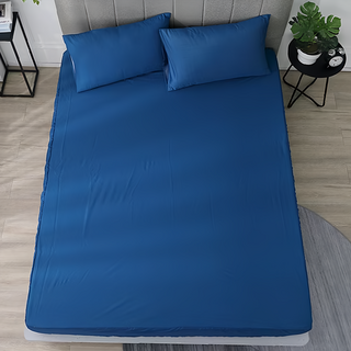 Ishur 伊舒爾 3M 銀離子防水保潔墊, Advanta防水透氣科技薄膜, 銀離子抗菌技術, 極柔網眼透氣布, 台灣製造, 188 x 152cm, 深藍