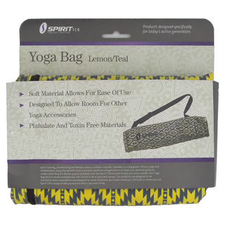 SPIRIT TCR 瑜珈提袋 柔軟材質 額外空間可放瑜珈配件 不含鄰苯二甲酸酯和毒素, 淺黃色, 1個