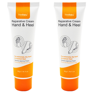 SlimBaby 山茶花手足龜裂霜, 極度乾燥手和腳跟適用, 50g, 1條, 2條