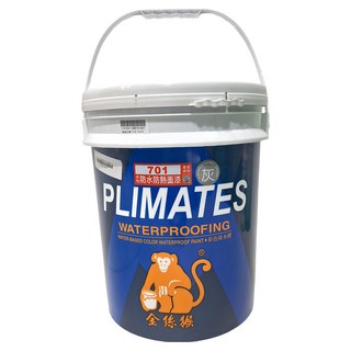 PLIMATES 金絲猴 水性防水隔熱面漆 P-701, 5加侖裝, 灰色, 20kg, 1桶