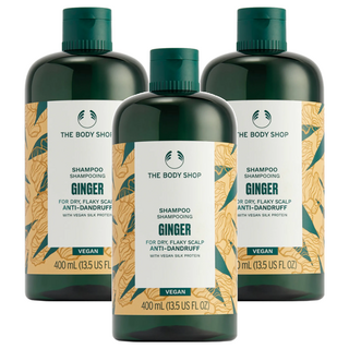 THE BODY SHOP 美體小舖 薑根鏗活調理洗髮精 400ml 天然植萃 強韌髮根 溫和潔淨 舒緩頭皮乾癢, 3瓶