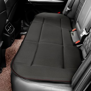 XFIT 4D立體透氣網布夏季通風後座三人坐墊, 黑色, 1個