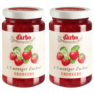 d'arbo 徳寶 80%果肉減糖草莓果醬 減糖30%, 250g, 2罐