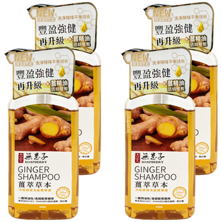 SOAPBERRY 古寶無患子 活絡調理洗髮精華露 薑萃草本, 450g, 4瓶