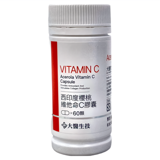 大醫生技 西印度櫻桃維他命C膠囊, 600mg, 60錠, 1瓶