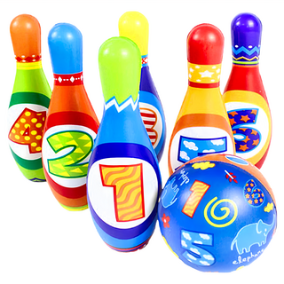 孩子國 親子運動玩具 PU柔軟實心保齡球組，安全材質製作，可折疊耐摔，鍛鍊數字認知，繽紛色彩, 1組