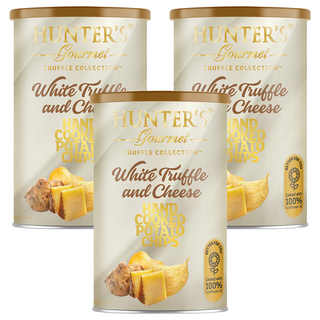 HUNTER'S gourmet 亨特 手工洋芋片 白松露&起司味, 150g, 100%葵花油手工烹調, 3罐