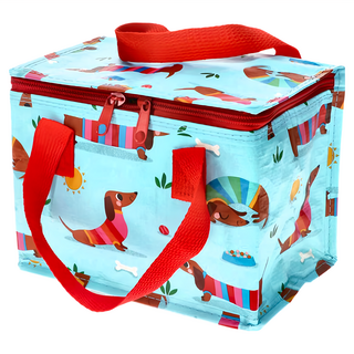 Rex LONDON 環保保溫保冷袋, 臘腸狗玩耍 藍色, 1個