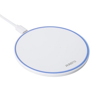 RASTO 10W快充無線充電盤 RB18 97 x 97 x 6.6mm 67g, 白色, 1個