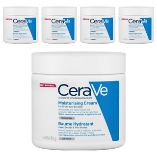 CeraVe 適樂膚 長效潤澤修護霜, 454g, 5罐