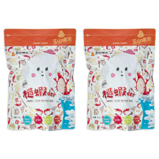 玉山碾米 糙蝦der, 台灣嚴選糙米 淡淡米香 膜拜火燒全蝦 濃郁蝦味, 原味, 40g, 2包