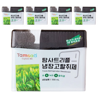 Tamsaa 冰箱用竹炭去味劑, 5個, 300ml