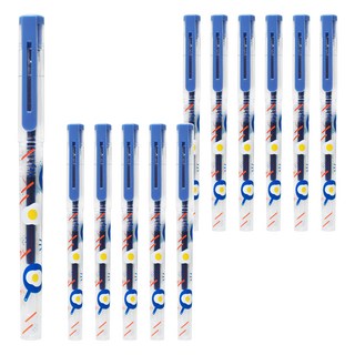 PENROTE 筆樂 圖案中性筆 藍墨 0.5mm, 藍色, 12支