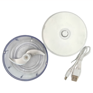 電動迷你快速切菜機 ABS+PP+PC+不鏽鋼材質 USB充電, 顏色隨機, 1個