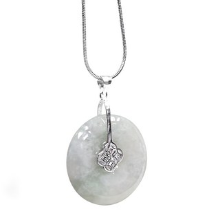 冰地翡翠平安扣墜, 45g, A貨翡翠, 1個