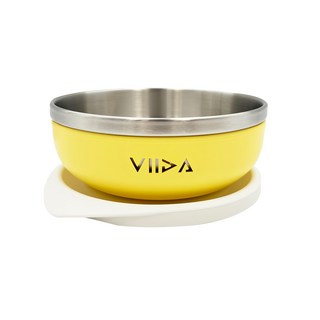 VIIDA Soufflé 餐碗 304L抗菌不鏽鋼材質, 萊姆黃, 1個
