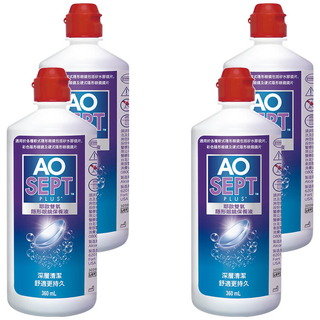 Alcon 愛爾康 AO耶歐雙氧隱型眼鏡保養液, 360ml, 4瓶