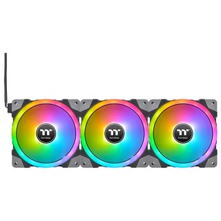 thermaltake 曜越 SWAFAN EX14 RGB 正反轉水冷排風扇 革命性的雙向扇葉設計 單一線材連接 簡化安裝 線材管理更簡便, CL-F144-PL14SW-A, 黑色, 3個