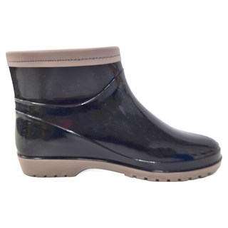 三和牌 MIT新素雅百搭短雨鞋/雨靴 休閒防水鞋 - 台灣製造, 24cm, 率性黑