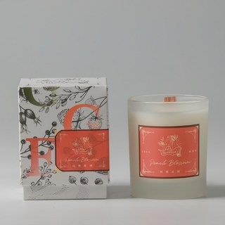 HYGGE VIBE 海格萊 北歐香氛蠟燭 天然大豆蠟/單蠟組 莓桃莊園, 200g, 1個, 莓果白桃